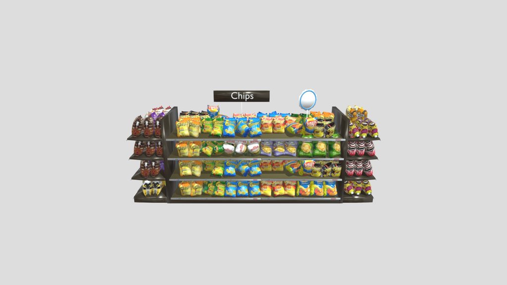 Snakcs Retail Shelve Gondola