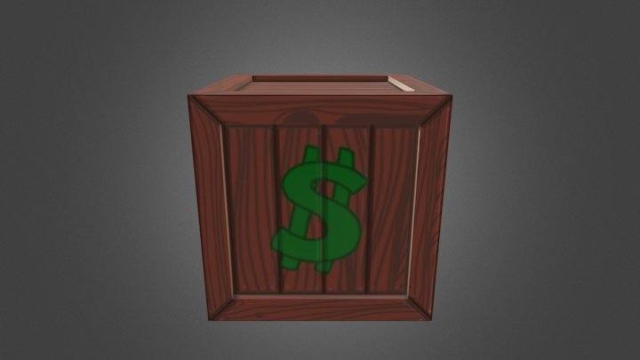 Closed Cash Crate 3D Model