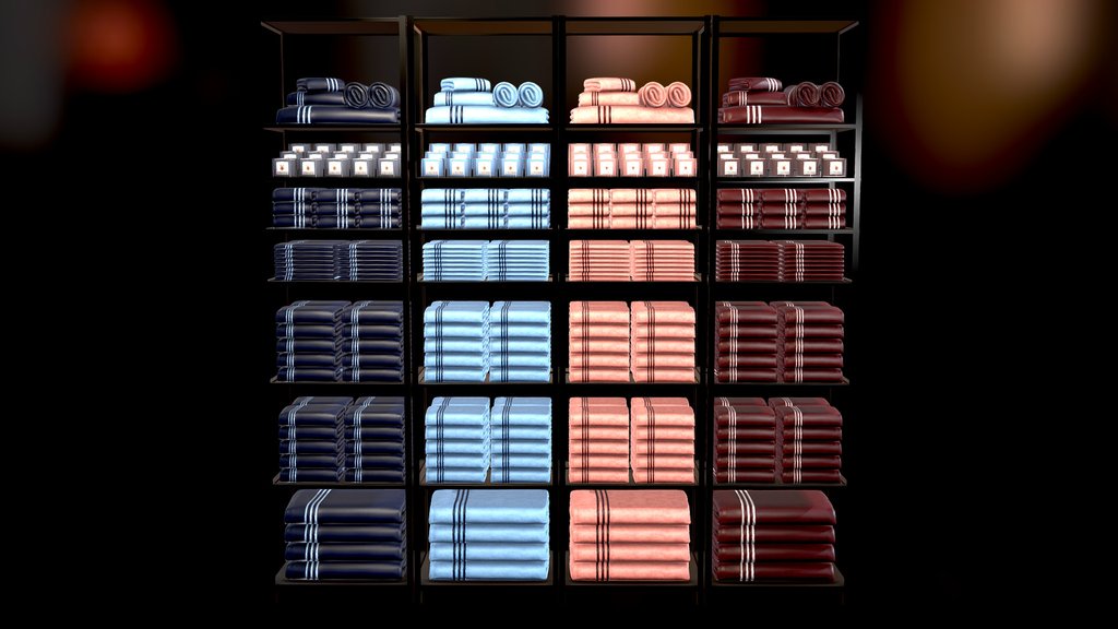 Toallas Mueble Dsplay Rosa