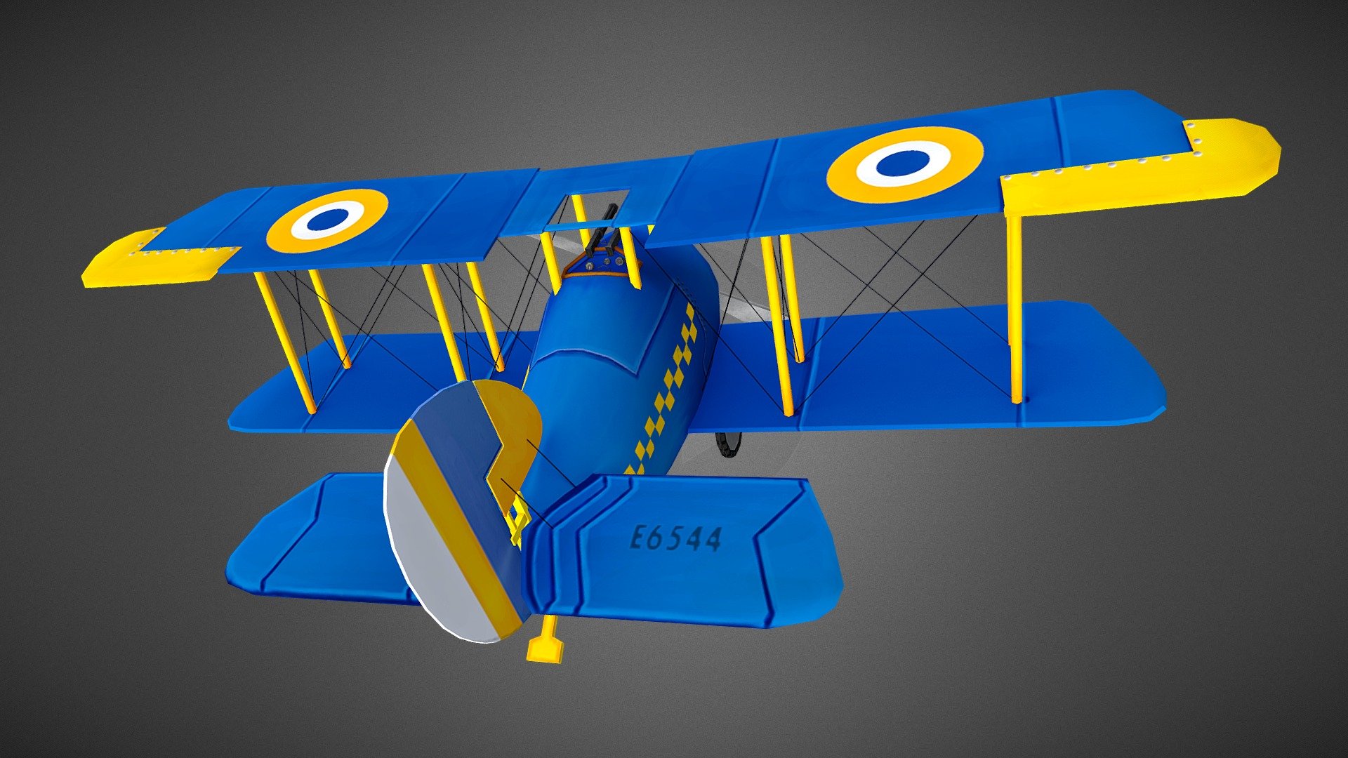 Sopwith Snipe Stylized Hand Painted Airplane