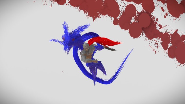 Swordsman attack 3D Model