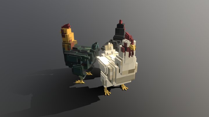 Chickens 3D Model