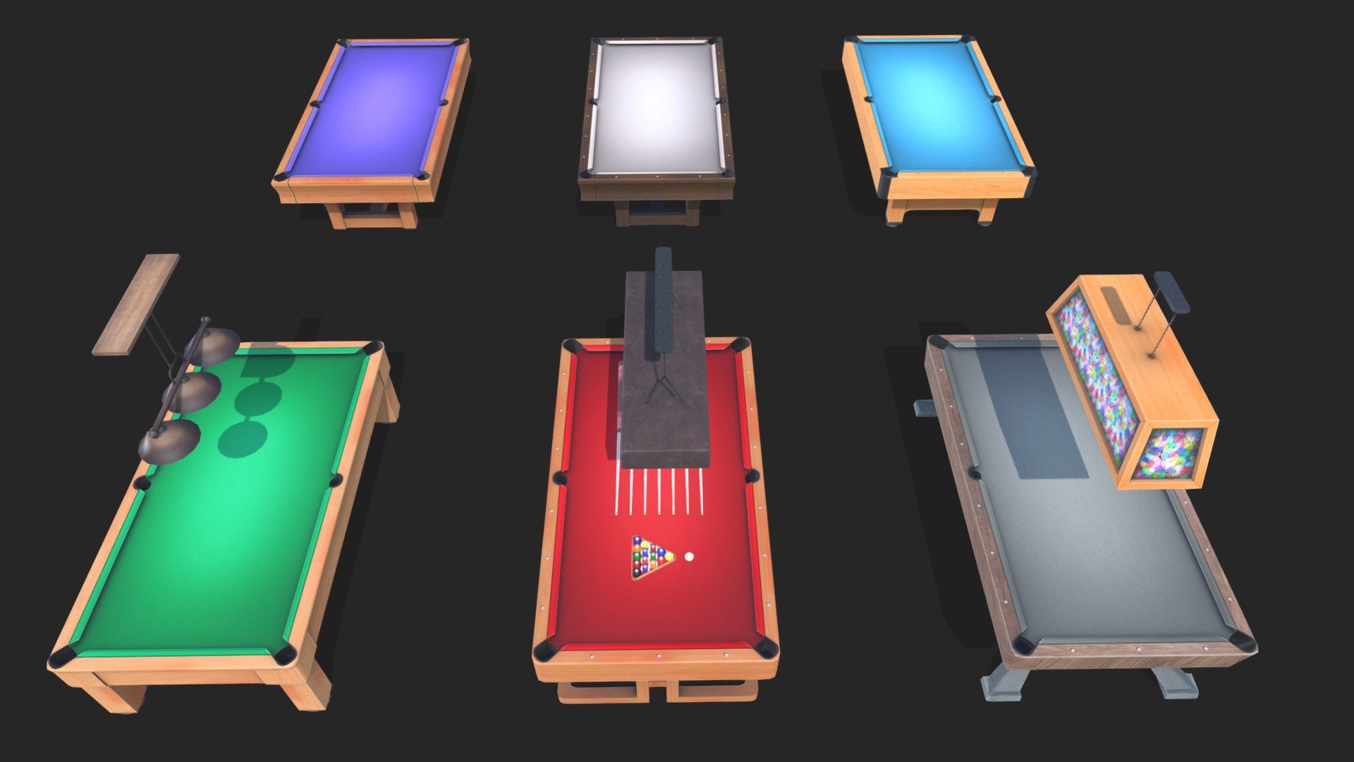 ArtStation - 8 Ball Pool Game Assets 3D Pack