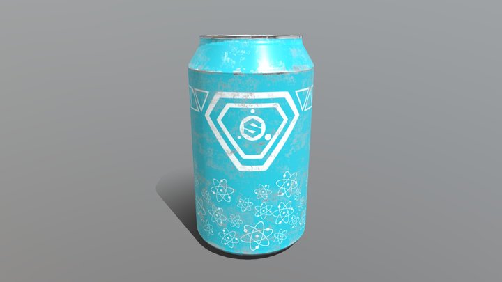 Sci-Fi Soda Can 3D Model