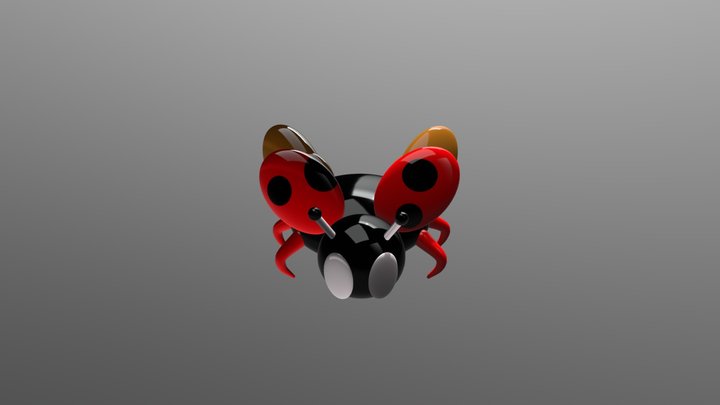 Ladybug Flying FBX 3D Model