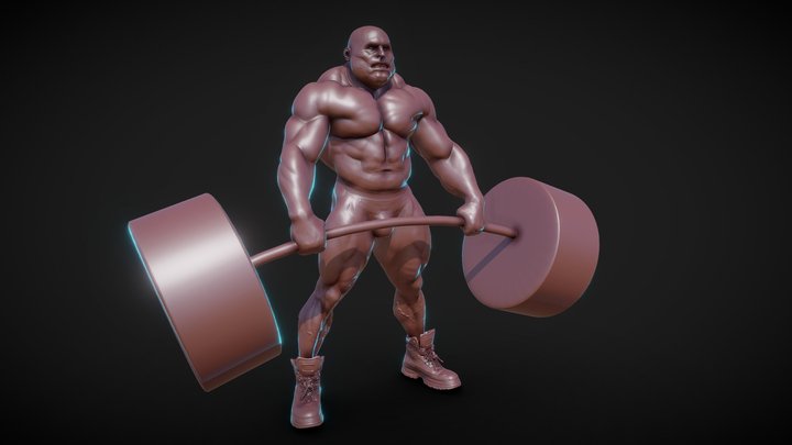 Powerlifting 3D Model