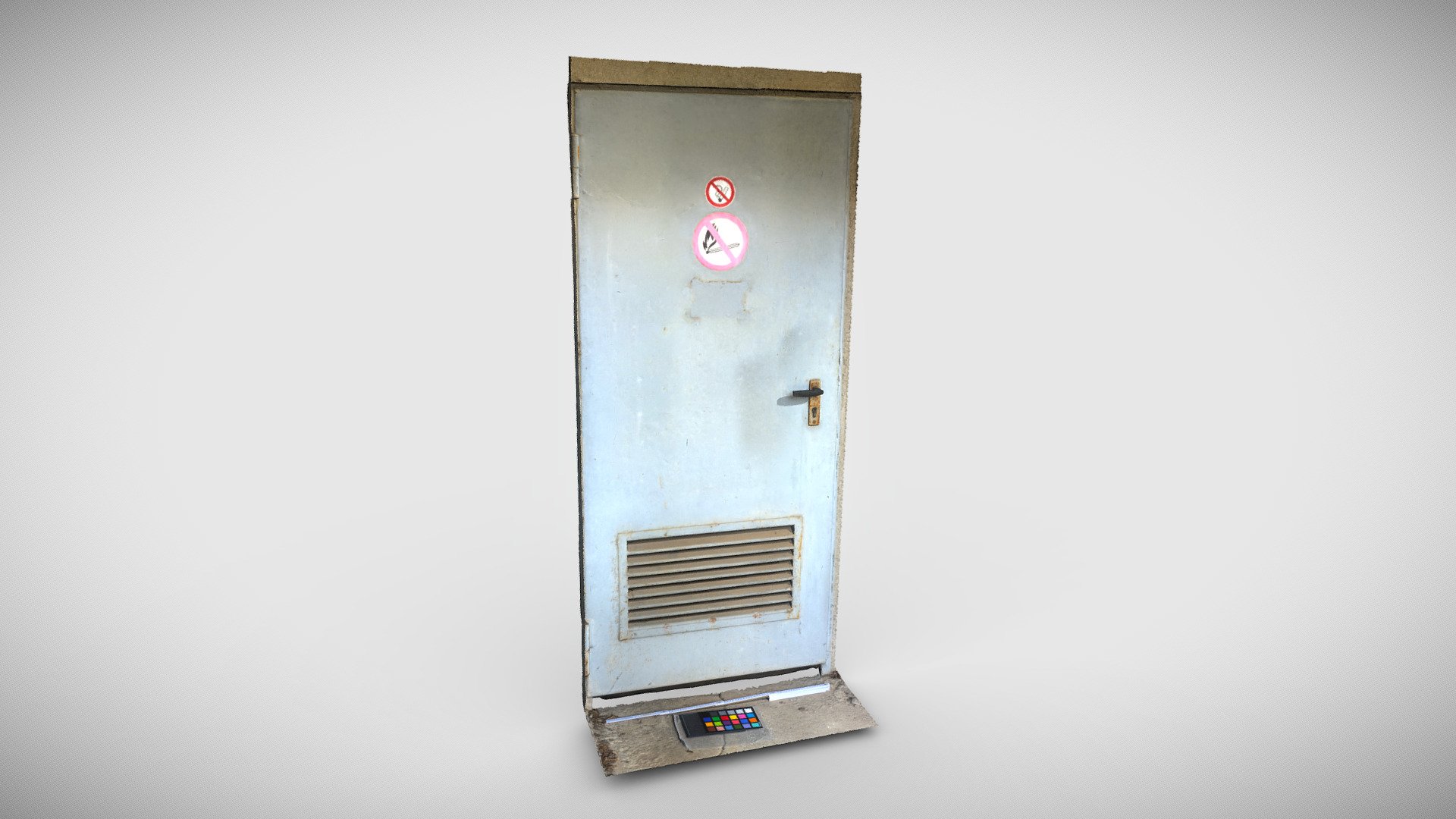 Metalic door weathered