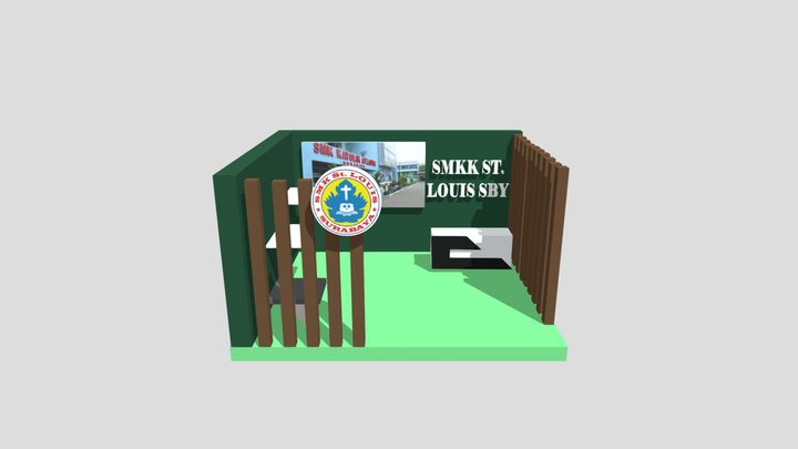 Booth Desain SMK ST LOUIS SBY 3D Model