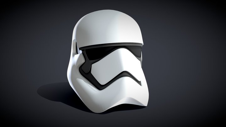 Stormtrooper Helmet Subdivision 3D Model