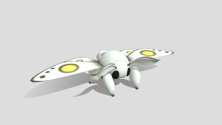 Low-Poly Moth 3D Model