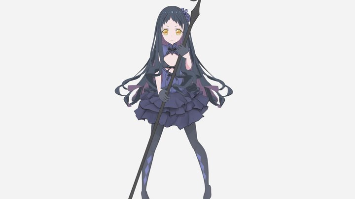 《曾經、魔法少女和邪惡相互為敵。》篝火花 Hibana Kagari 3D Model