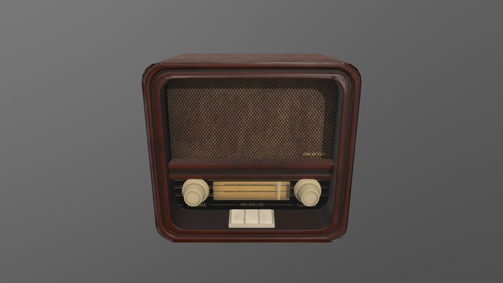 [student work] Realistic Props Radio 2 Auna 3D Model