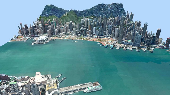 Part 1: Cityscape Hong Kong, CHINA 3D Model