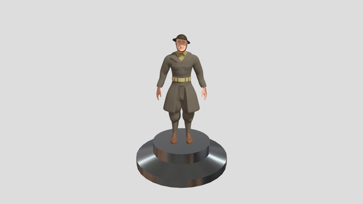 WW2 Soldier 3D Model