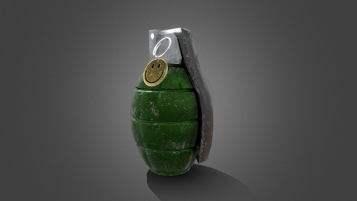 Hand Grenade from Battlefield Bad Company 3D Model
