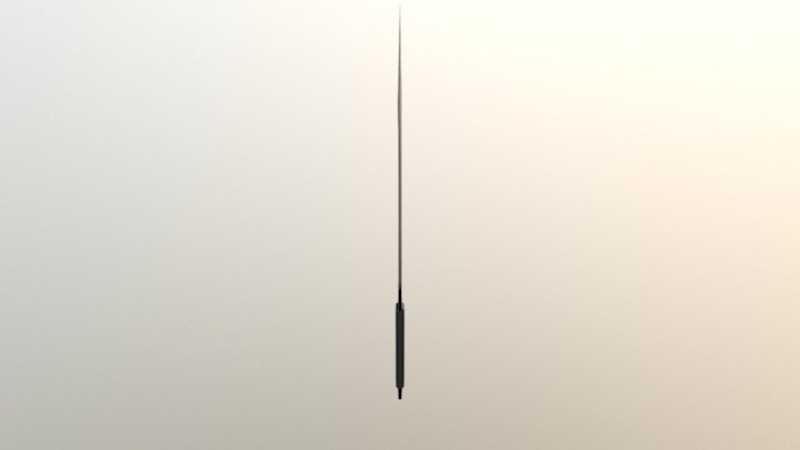 Single Edged Sword 3D Model