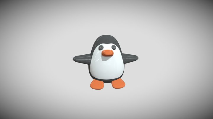 Penguin Christmas and Winter 3D Model
