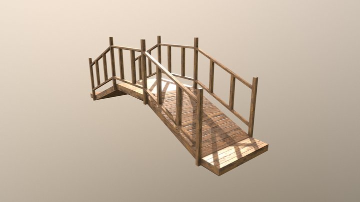 Wooden Bridge 3D Model