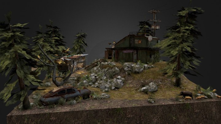 DAE Diorama - Forest Loner 3D Model