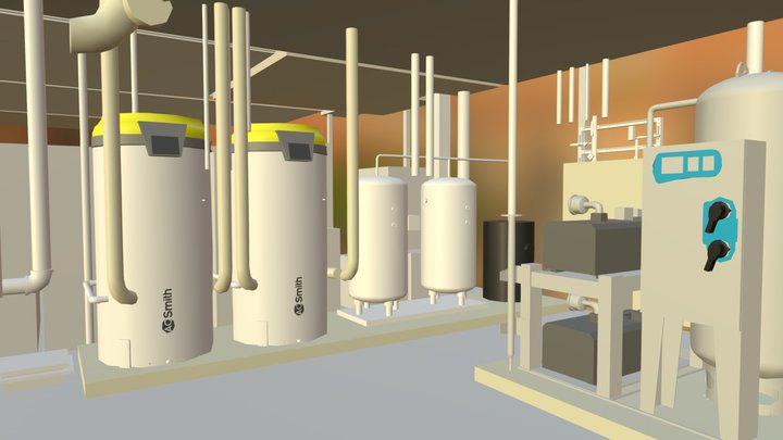 Virtual Mockup - Mechanical Room 3D Model
