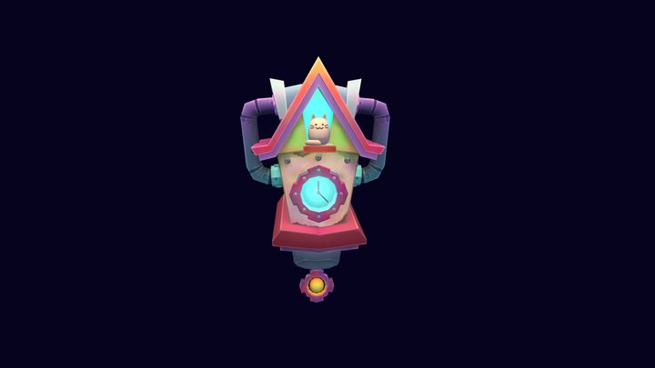 Stylized CucKooClock 3D Model