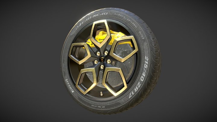 PBR Wheel 3D Model