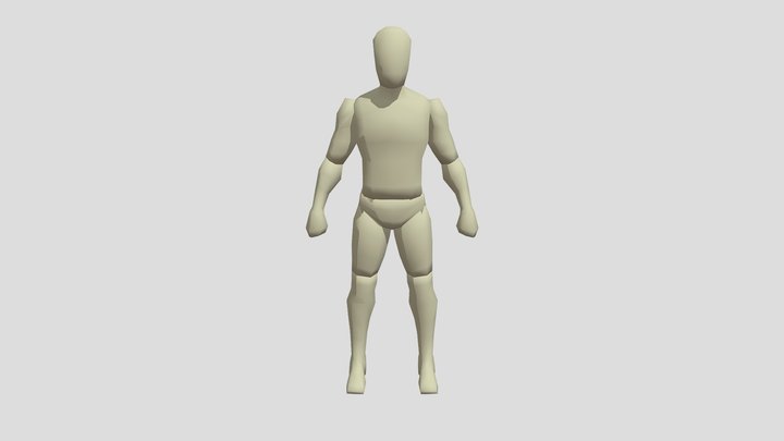 Low Poly Ps1 Base Mesh 3D Model