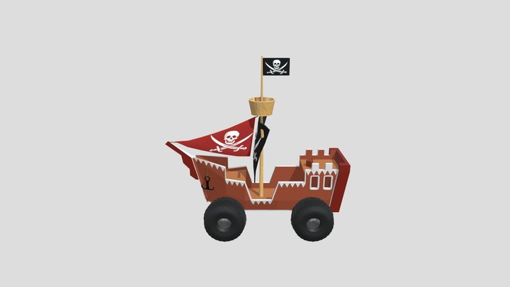 Pirate Boat Toy 3D Model