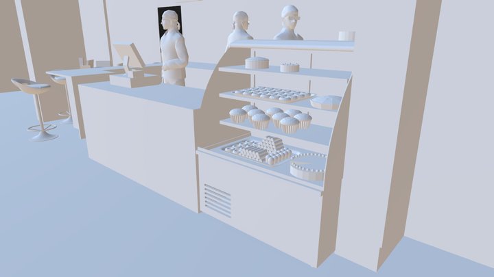 c+ coffee shop 3D Model
