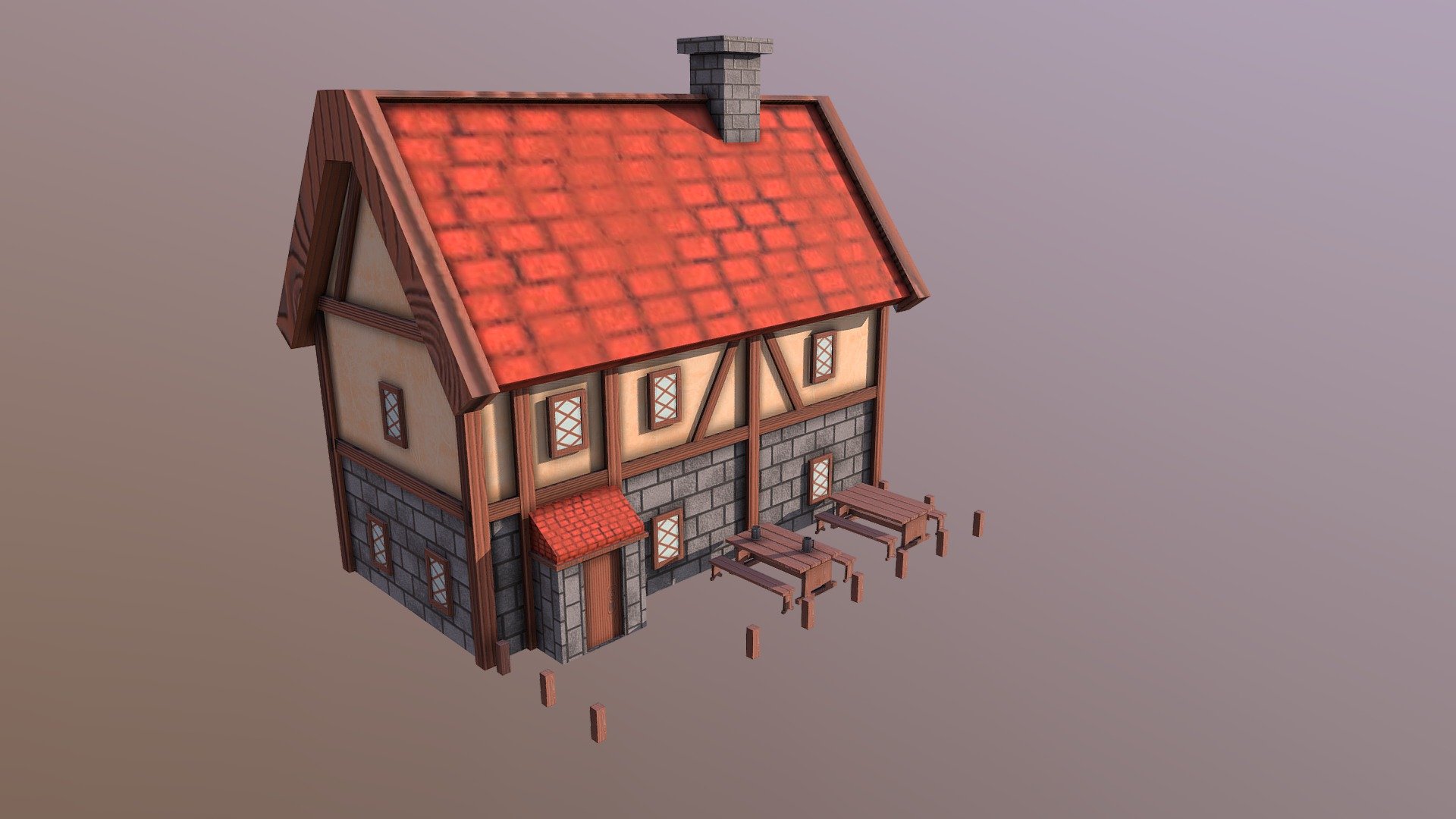 Low-Poly Outsource Tavern - Download Free 3D model by William Marshall ...