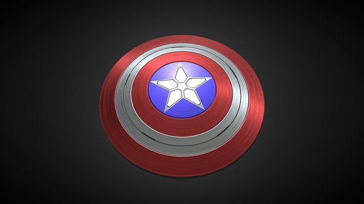 Captain America Shield 3D Model