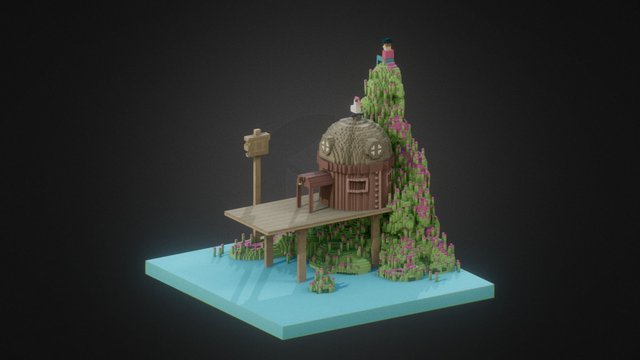A Tiny Island 3D Model