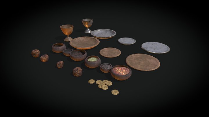 Revenant | Small Medieval Altar Clutter 3D Model