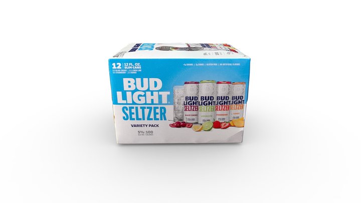 Bud Light Seltzer 12 Pack 3D Model