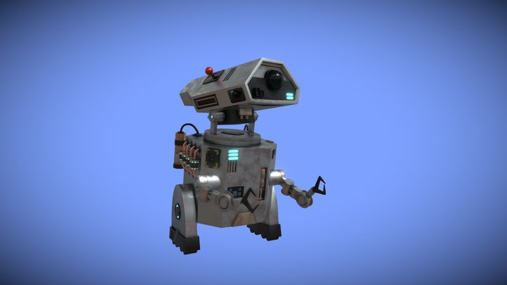 Sci Fi Worker Robot 3D Model