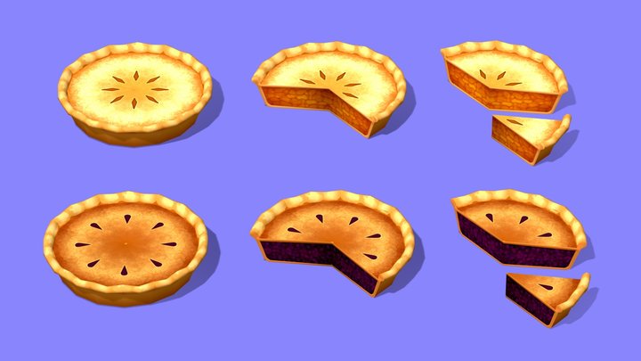 Fruit Pies 3D Model
