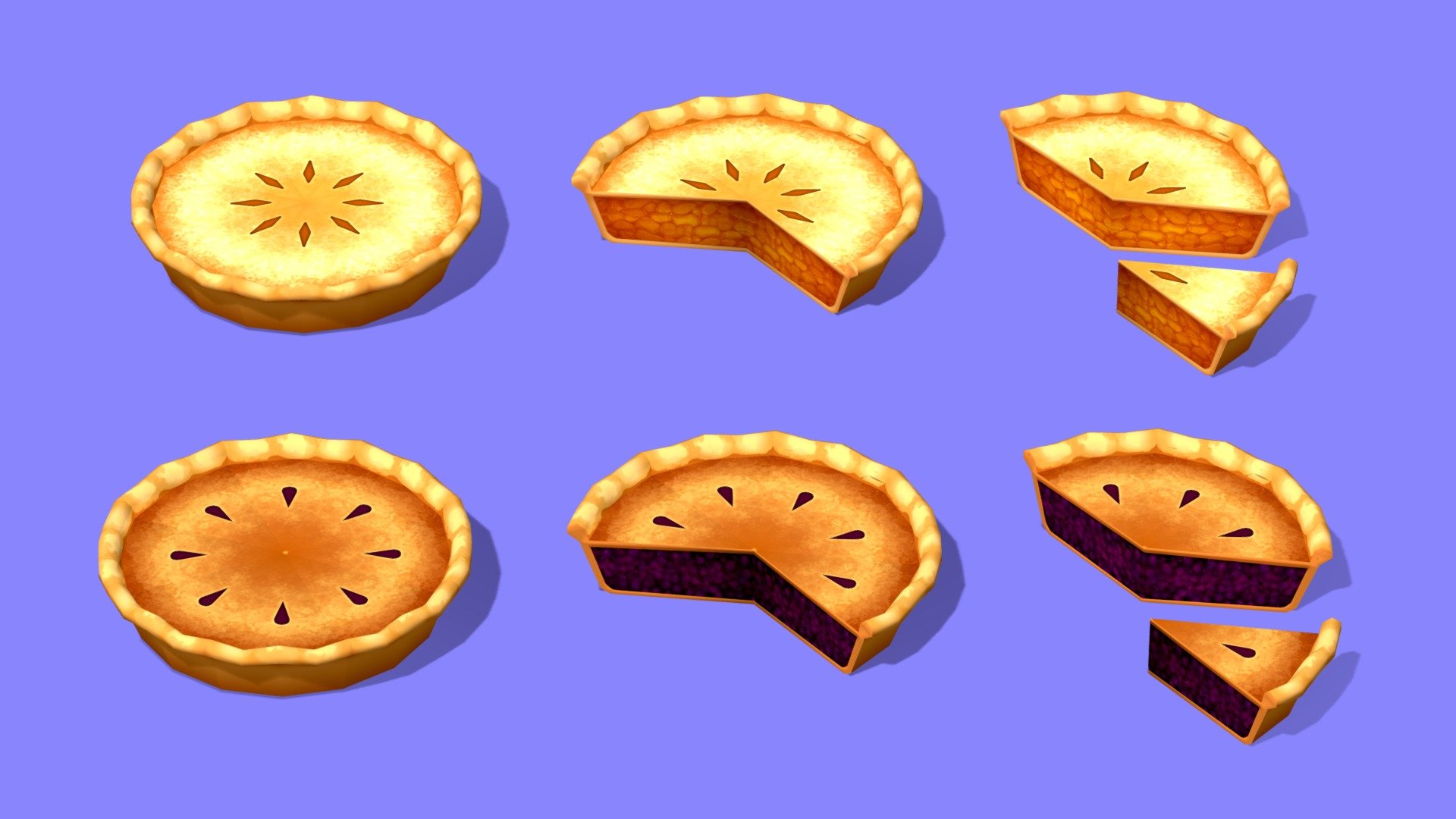 Fruit Pies Buy Royalty Free 3D model by Megan Alcock