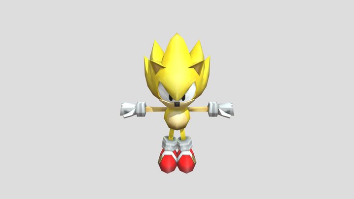 3DS - Sonic Generations - Classic Super Sonic 3D Model