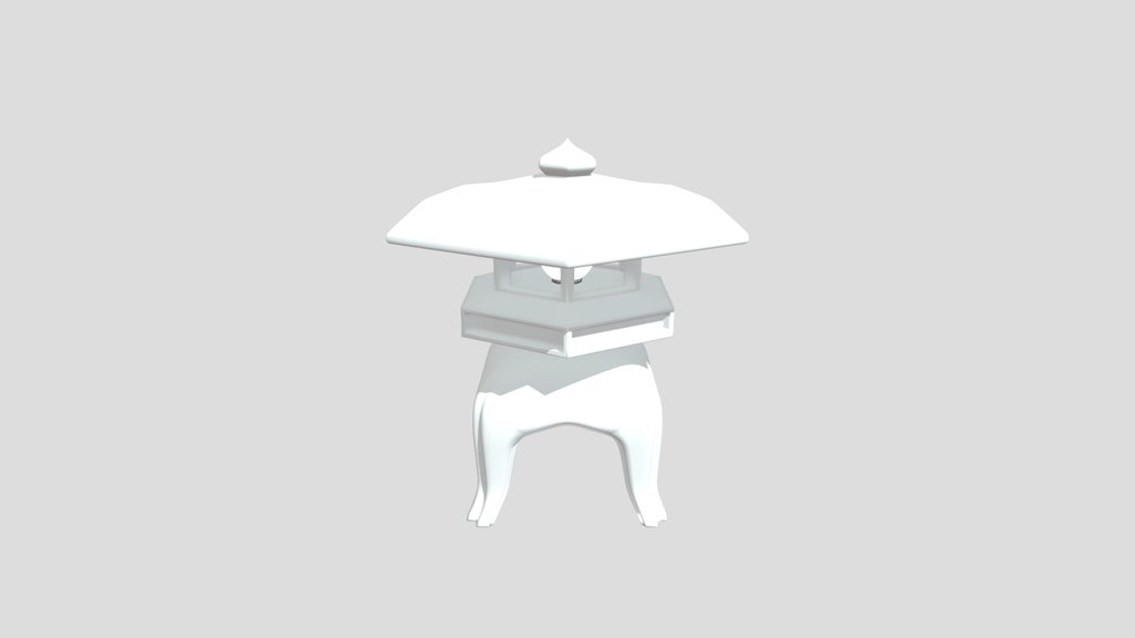 Japanese Stone Lantern Hexagonal Top