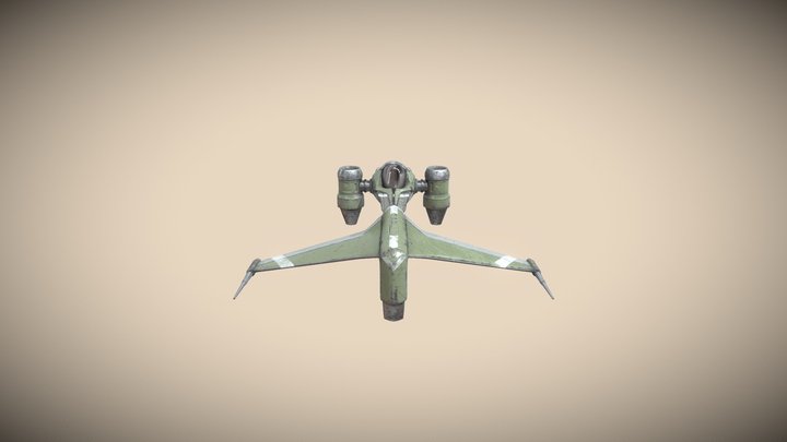 Sci-fi Spaceship 3D Model