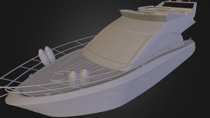 Little yacht model without textures/materials 3D Model
