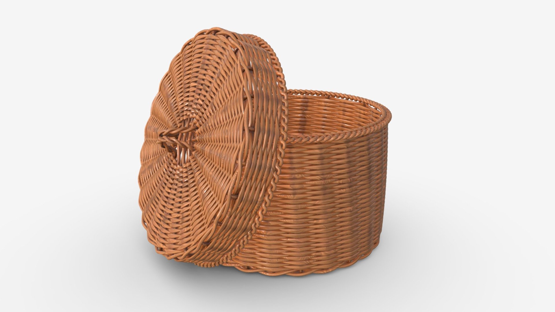 Wicker box medium — Sketchfab embed 3D viewer