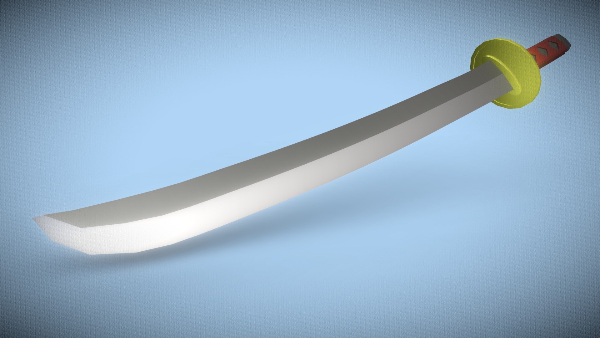 Iron Katana (low Poly)