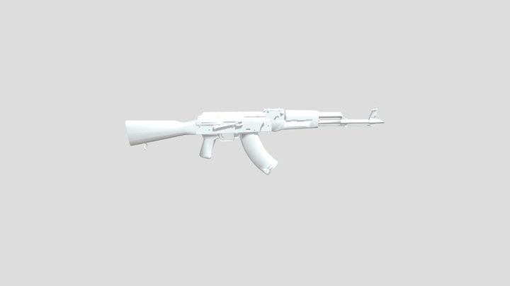 AK-47 Калаш AKR из Стандофф CS GO 3D Model
