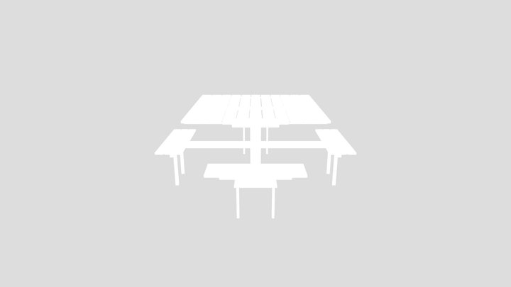 Recycled Square Pedestal Picnic Table – Modello 3D gratuito STL