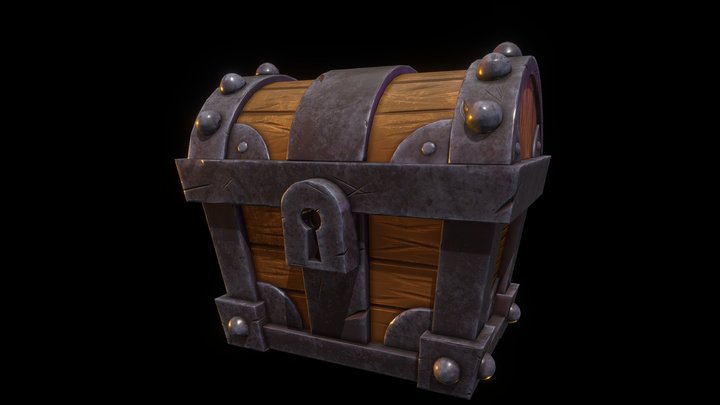 wooden chest 3D Model