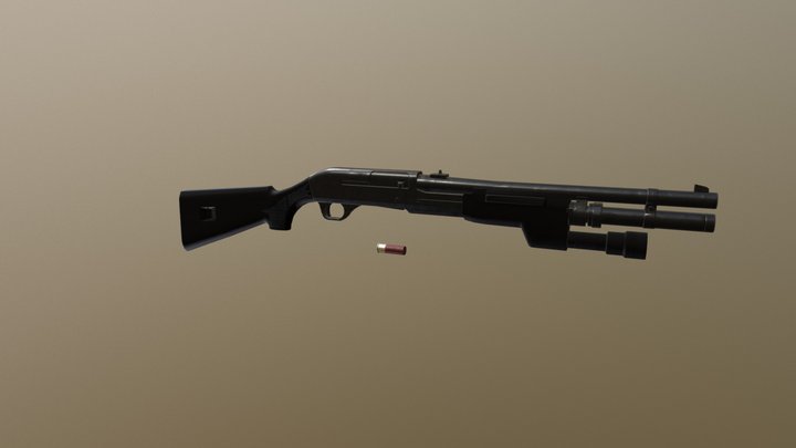 M3 shotgun 3D Model