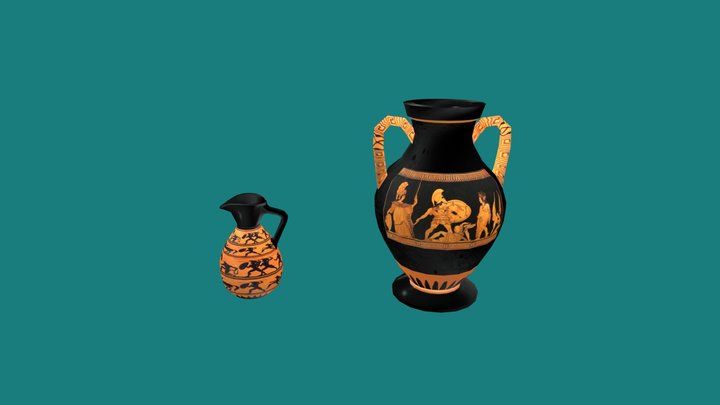 Greek Jug and Amphora 3D Model
