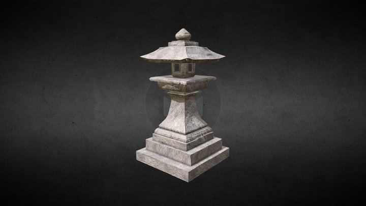 Japanese Lantern (Tōrō) 3D Model