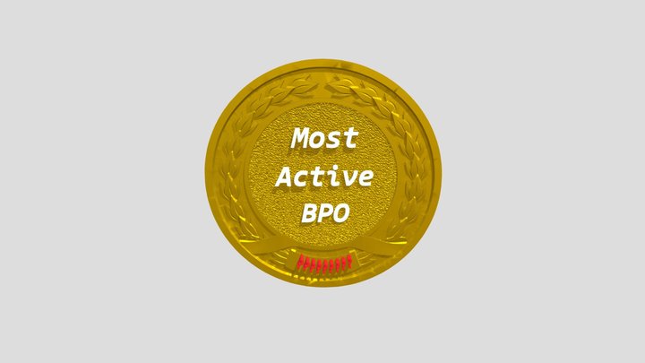 Most Active BPO Award 3D Model